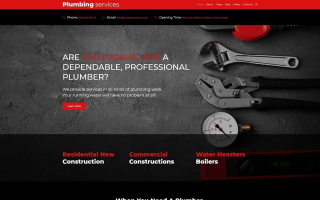 Pat & Sons Plumbing site preview